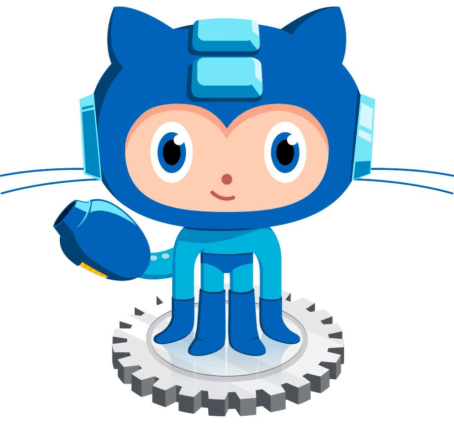 GitHub Game Jam 2012 image of GitHub mascot in Mega man outfit