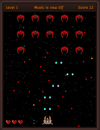 Supreme Mech Explosion - a Galaxian port to the browser